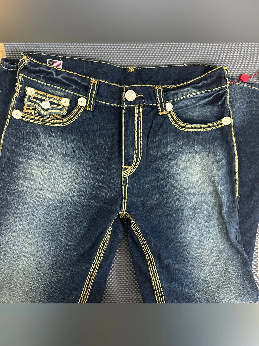 NWT VTG True Religion Ricky Super QT Thick Stitch Men's Jeans Size 38 RARE Y2K
